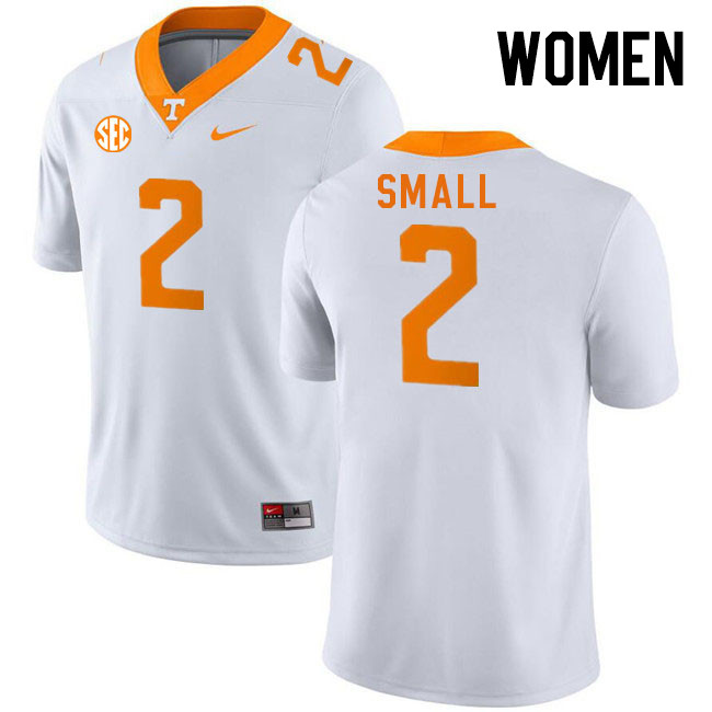 Women #2 Jabari Small Tennessee Volunteers College Football Jerseys Stitched Sale-White